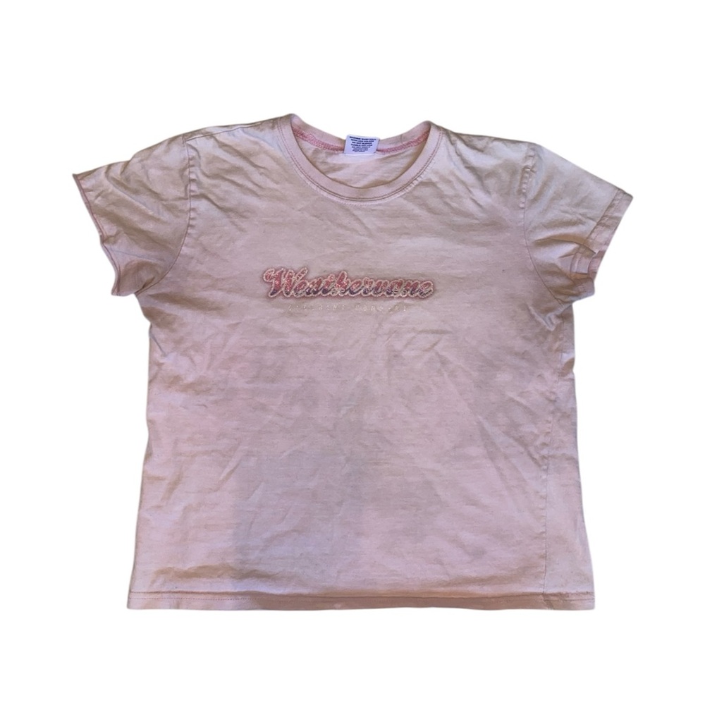 y2k weathervane pink graphic baby tee